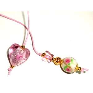   Crystal Butterfly Glass Heart Thong Bookmark #BKT113