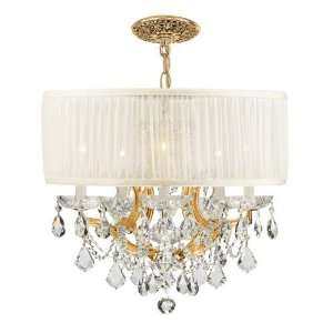 Crystorama Lighting 4415 GD SAW CLS Brentwood 6 Light Chandeliers in 