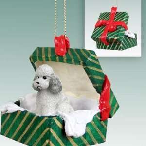   : Poodle Sport Cut Green Gift Box Dog Ornament   Gray: Home & Kitchen