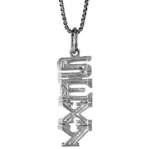    Sterling Silver 7/8 in. (22mm) Tall SEXY Talking Pendant: Jewelry