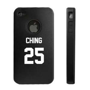   4S 4G Black Aluminum & Silicone Case Soccer Jersey Style Brian Ching