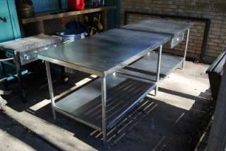 Stainless Steel Table Restaurant Island Prep Table  