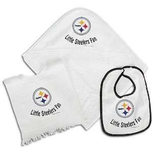  Steelers McArthur Infants Baby Set   Hooded Towel & Bibs 