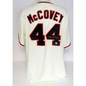  Signed Willie McCovey Jersey   Majestic SI   Autographed 
