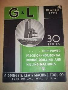 Vtg Giddings&Lewis Machine Tool Catalog~Boring/Milling  