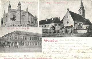 Slovakia postcard Galgóc with synagogue WS77417  