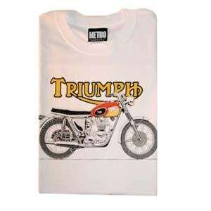  MetroRacing Triumph T120 T Shirt   Medium/White 