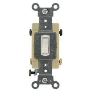   Framed 4 Way AC Quiet Switch, Commercial Grade, Grounding, White