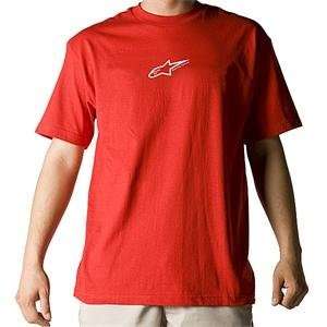  Alpinestars Logo Astar T Shirt   2X Large/Red: Automotive