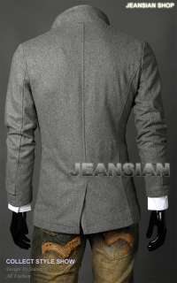 SWM Mens Trench Double Breasted Blazer Jacket Coat Tops  
