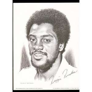 1974 Reggie Rucker New England Patriots Lithograph  Sports 