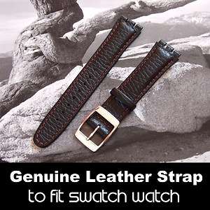   Genuine Leather Watch Strap for Classic Standard Size 17mm SWATCH