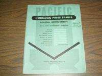 Pacific 150 8 Hydraulic Press Brake Manual 150 tons 96  