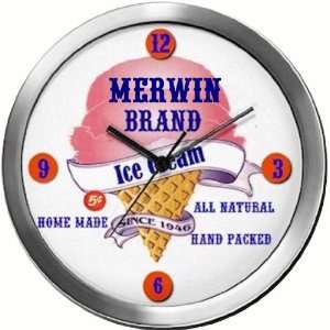  MERWIN 14 Inch Ice Cream Metal Clock Quartz Movement 