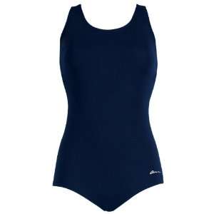 Ocean Aquashape Conservative Lap Swimsuit Solids NAVY 20  