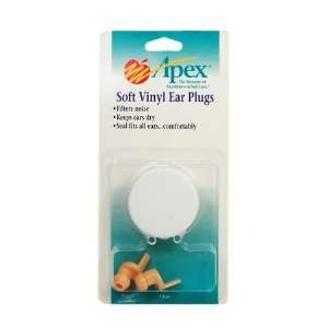  Apex Soft Vinyl Ear Plugs   1 Pair Plus Case: Health 