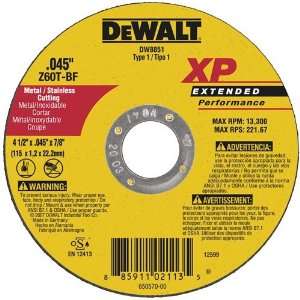 Dewalt DW8856 NA 4 x .045 x 5/8 XP DC Cutoff Wheel (Package of 25 