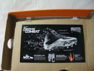 Nike Super Speed D 3/4 Size 11.5   Black/White Cleats (Chuteira 