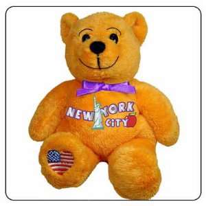   New York City Symbolz Plush Orange Bear Stuffed Animal: Toys & Games