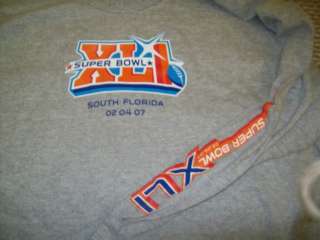 Super Bowl XLI Long Sleeve T Shirt XL  