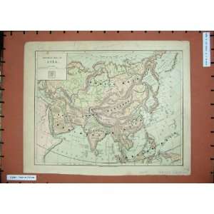   Physical Asia Antique Maps 1878 Arctic Ceylon Russia