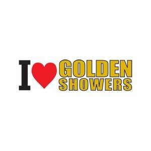  I Love Golden Showers Magnectic Bumper Sticker Automotive