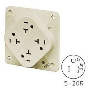   Quadplex®Receptacle, 20a, 125v, Ivory, Surge Supp: Home Improvement