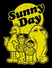SUNNY DAY Vintage 80s Sesame Street 2001 T Shirt ernie  