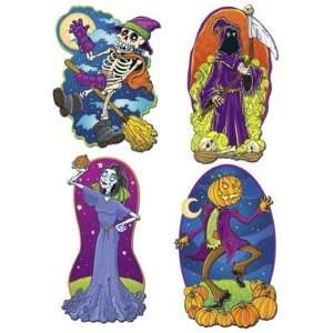  Halloween Spooky Spirit Cutouts 14in. 4/Pkg Pkg/12: Home 