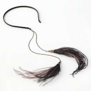  Mudd Dangling Clustered Feathers Headband: Beauty