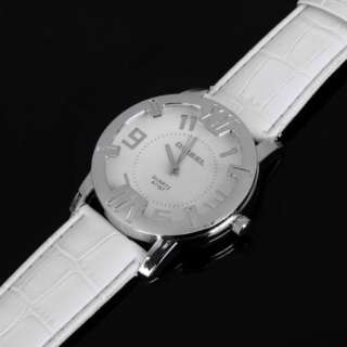 Fluorescence pointers Quartz Leather WristBand Watch  