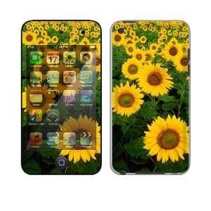   iPod Touch 4th Gen Skin Decal Sticker   Sun Flowers 