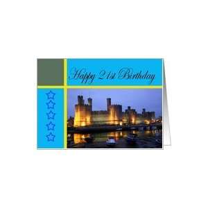  Happy 21st Birthday Caernarfon Castle Card: Toys & Games