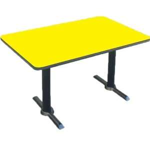   Rectangle Bar and Cafe Table Height Table with T Base