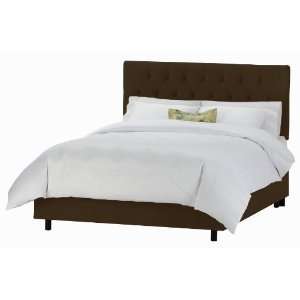  Avenue Tufted California King Bed, Velvet Chocolate: Home & Kitchen