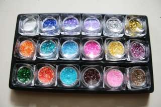90 Colours Glitter Paillette Spangles Nail Powder Dust  