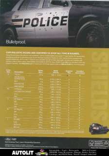 2010 Police Car CVPI Bulletproof Door Brochure  
