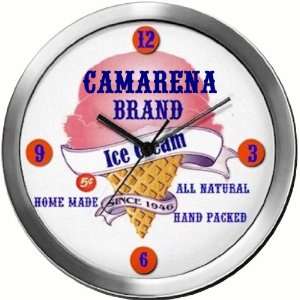 CAMARENA 14 Inch Ice Cream Metal Clock Quartz Movement  