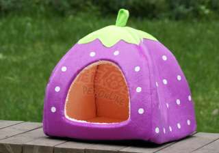   Strawbelly PLUSH PET Dog Cat Puppy TENT HOUSE Bed 5 color S/M/L  