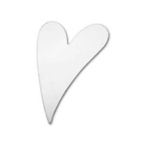  German Silver 34x25mm Heart Shaped Blank, 24 gauge, No 