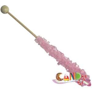 Lt Pink Strawberry Rock Candy Crystal Sticks 48 Pieces 1 Count