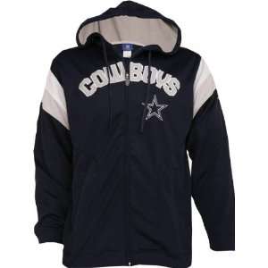  Dallas Cowboys  Navy  Strong Side Full Zip Hooded 