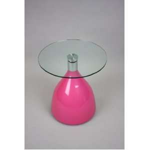    19 Round Side Table   Pink Candy Drop Base: Home & Kitchen