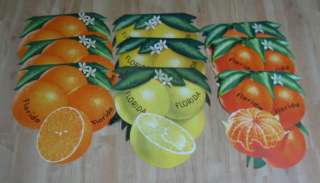 1950s FLORIDA Orange Grapefruit Diecut Store SIGNS  