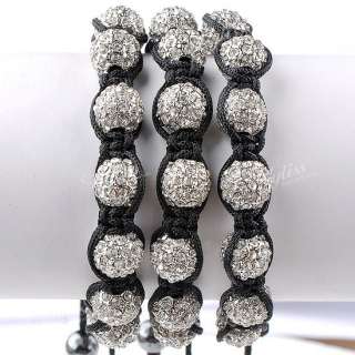  Ball Beads Macrame Hip Hop Bracelet Mens Woven Bling Gift  