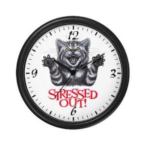  Wall Clock Stressed Out Cat: Everything Else