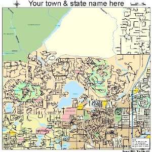  Street & Road Map of Wekiwa Springs, Florida FL   Printed 