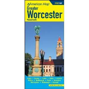   American Map 512442 Greater Worcester, MA Street Map: Office Products