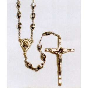   Silver Plated Rosary with 6mm Plastic Beads   MADE IN ITALY: Jewelry
