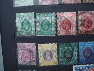 HONG KONG QV QEII used selection. Incl.SG39/KEVII/KGV fiscals.  